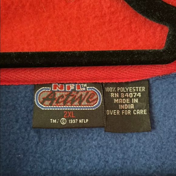 New England Patriots 1990s 1/4 Zip Polyester Pullover 2XL - Picture 3 of 3